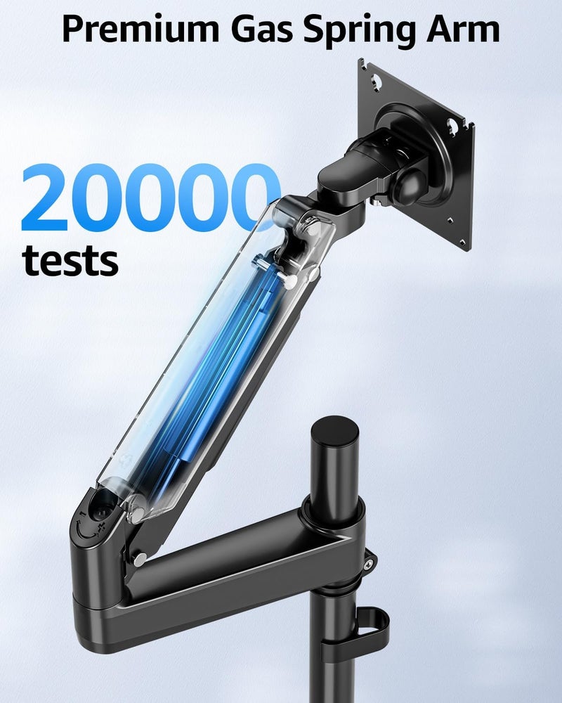 MOUNTUP Heavy Duty Monitor Arm Fits 49 45 42 40 39 34 32 Inch Screens, Ultrawide Monitor Arm Holds 4.4-44 lbs, Monitors Stand for Samsung Odyssey G9 and More, Height Adjustable Mount, VESA Mount - Image 5